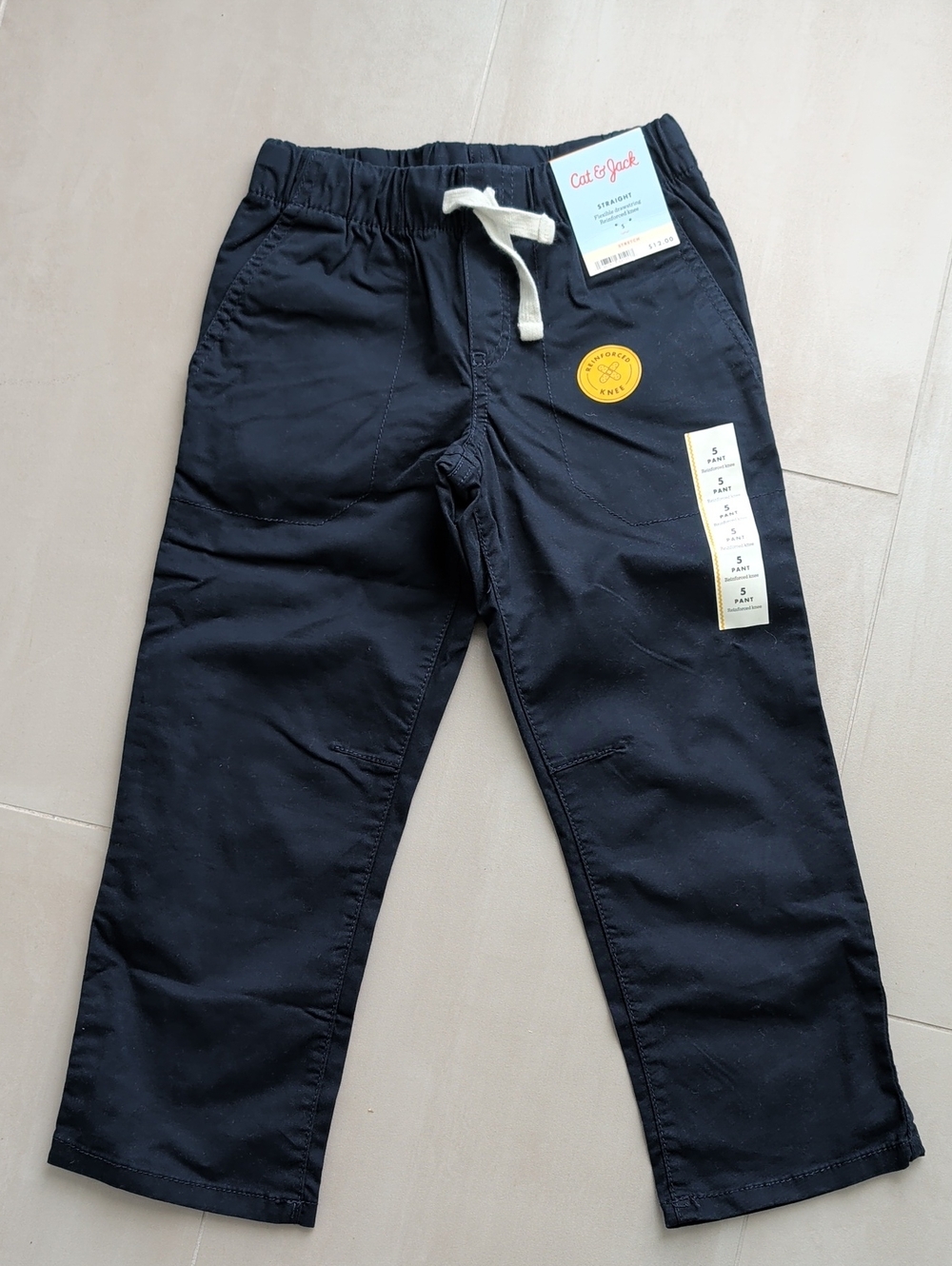 Cat & Jack Navy Blue Pull-On Kids Pants with Drawstring